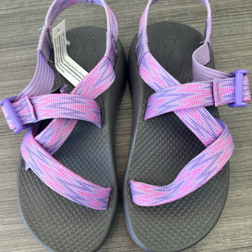 Chaco Vibrant Purple and Pink Sandals